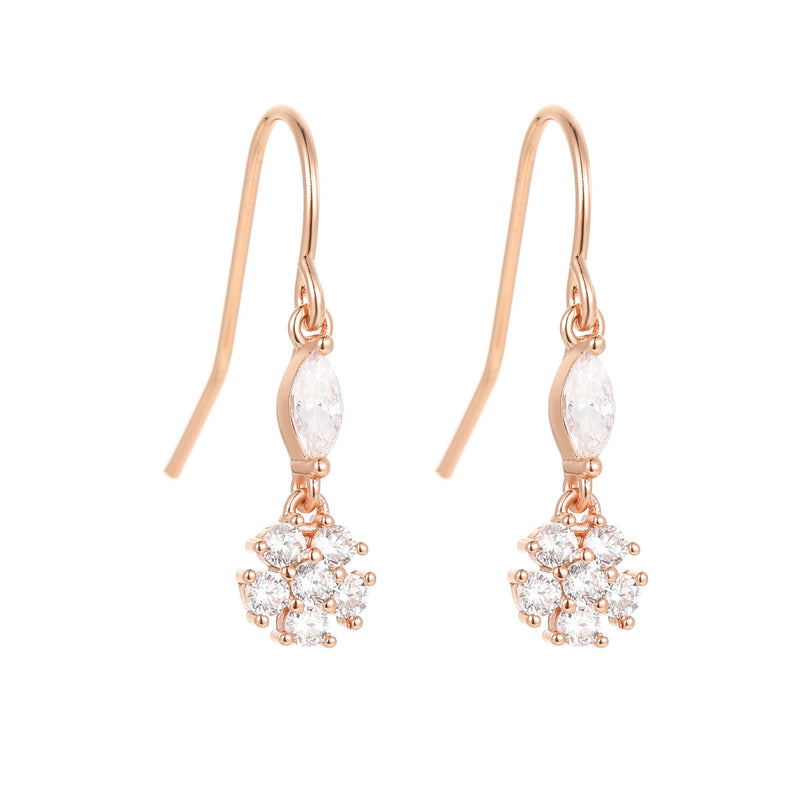 Crystal Earrings Rose Gold