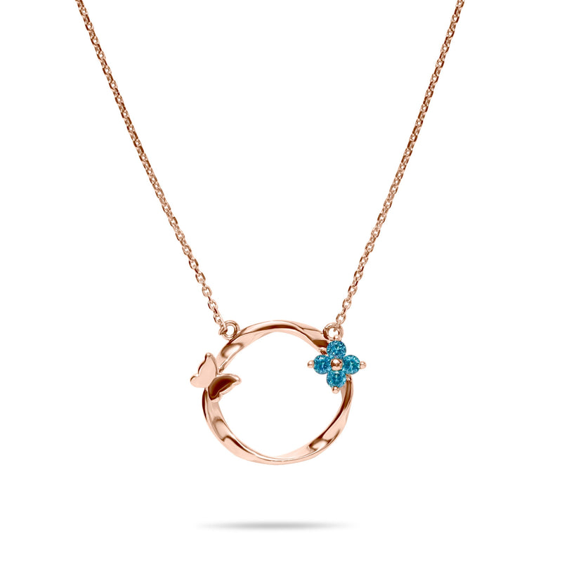Violet Necklace Rose Gold