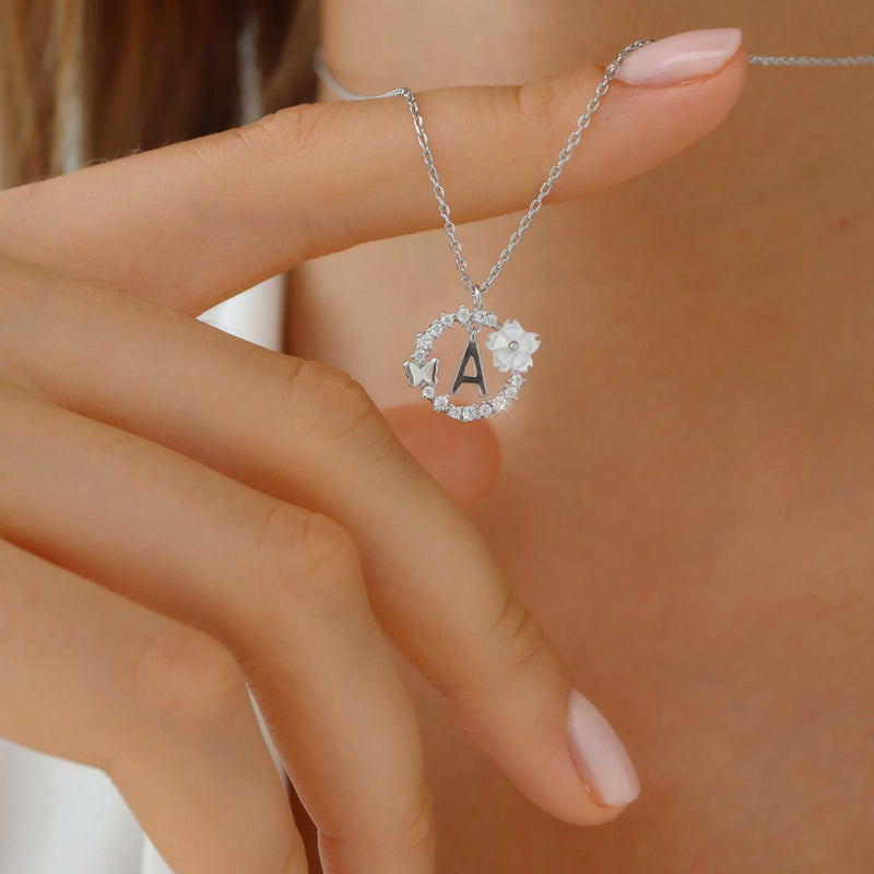 Letter Necklace - Silver