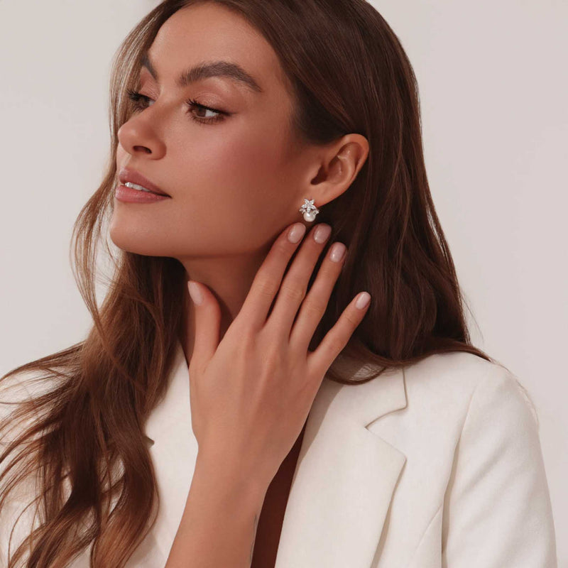 Silver Fleur Earrings