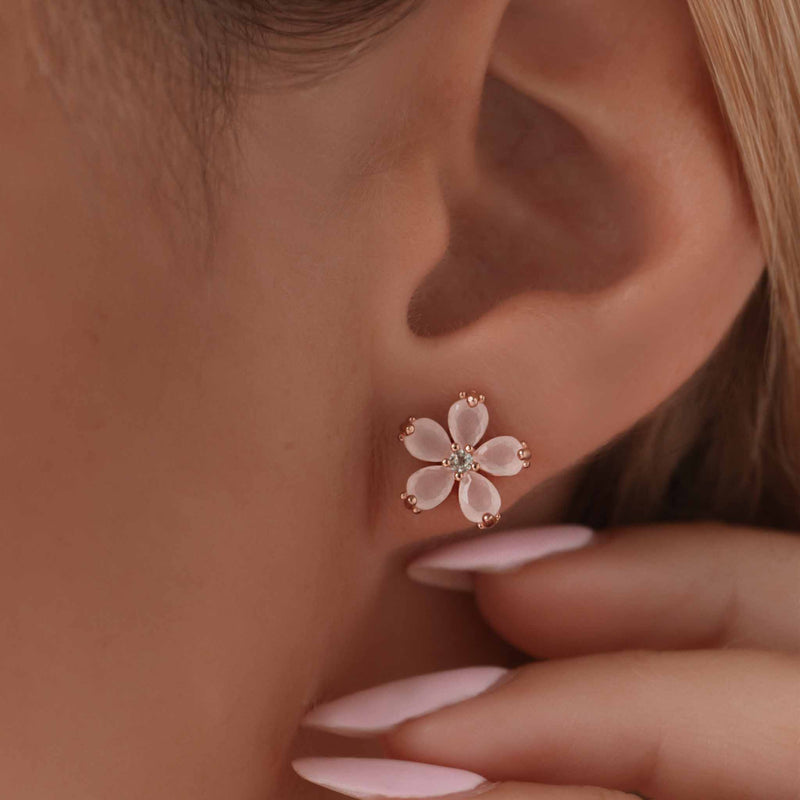 Peach Blossom Earrings