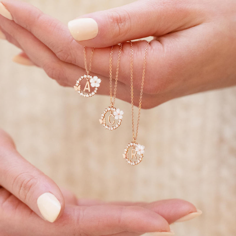 Rose Gold Letter Necklace