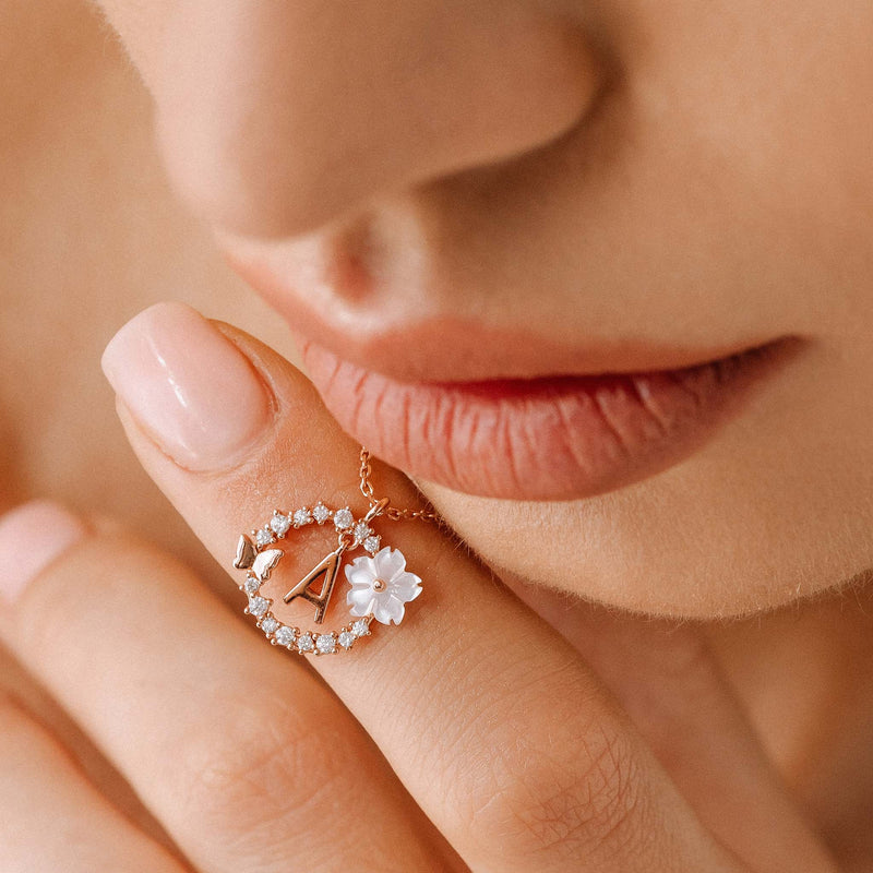 Rose Gold Letter Necklace