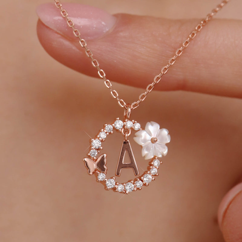 Rose Gold Letter Necklace