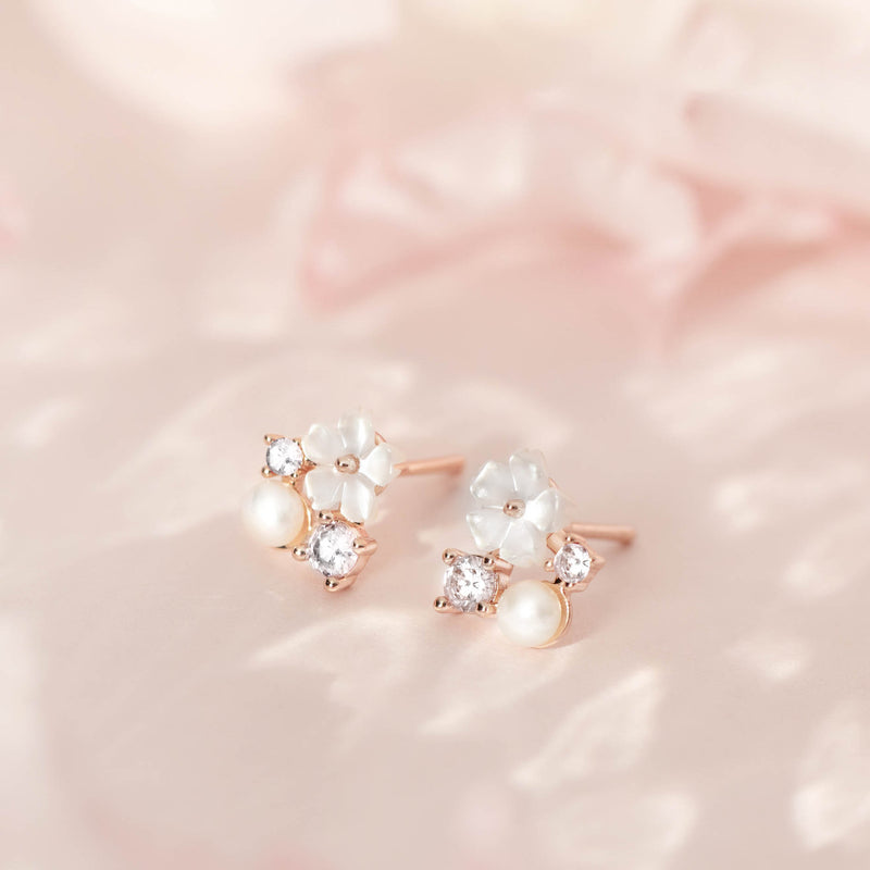 White Blossom Earrings