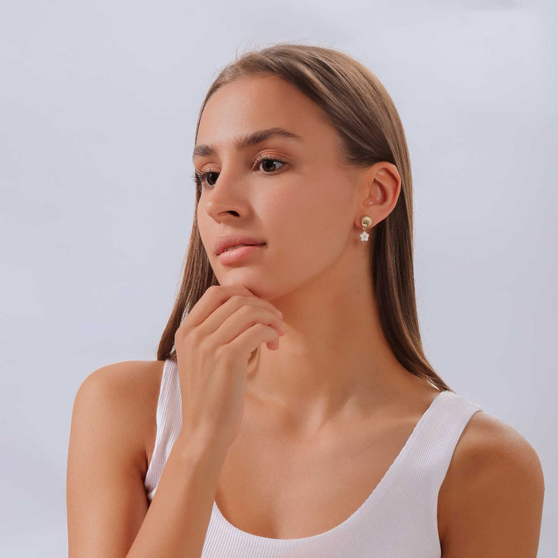 Gold Seashell Earrings