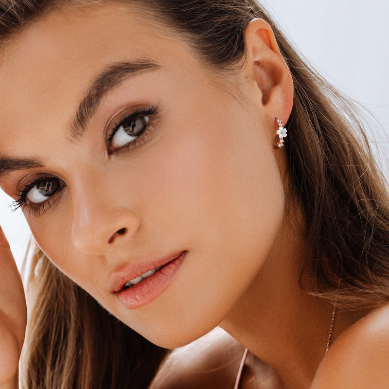 Lia Hoop Earrings Rose Gold