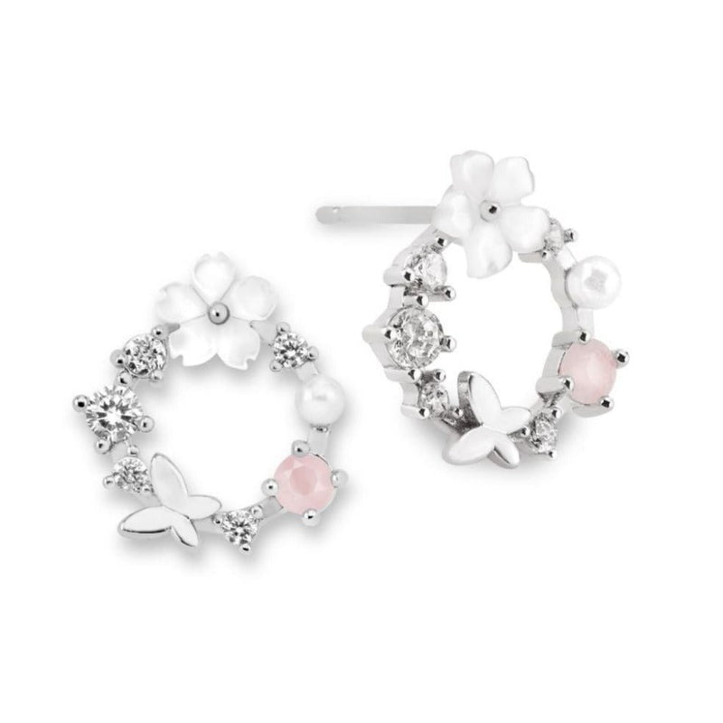 Spring Flower Silver Earrings