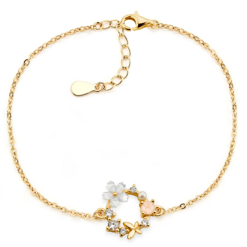 Gold Spring Flower Bracelet