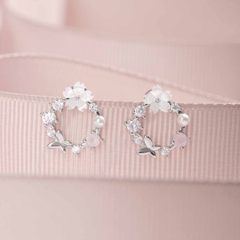 Spring Flower Silver Earrings