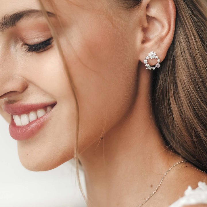 Spring Flower Silver Earrings