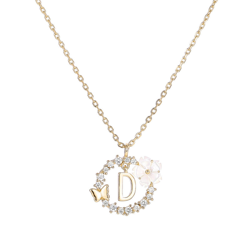 Letter Necklace Gold