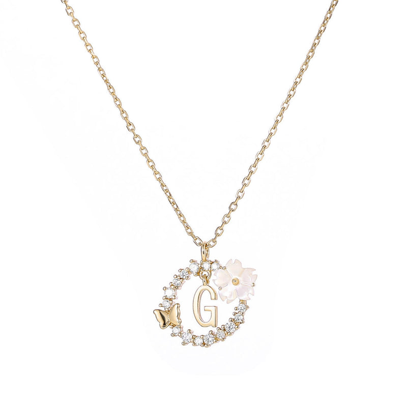 Letter Necklace Gold