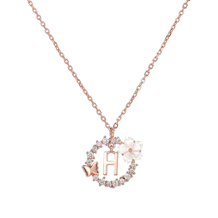 Letter Necklace, Sparkle Earrings Bundle