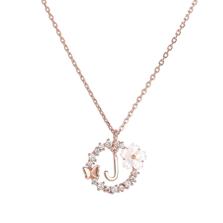 Letter Necklace, Sparkle Earrings Bundle
