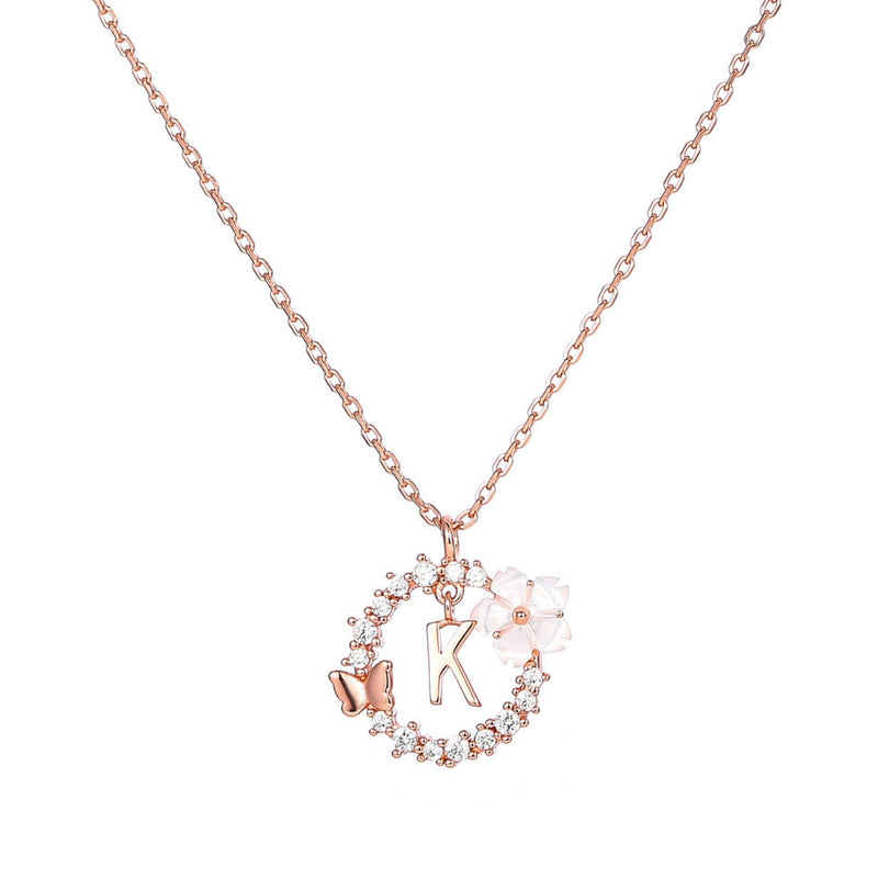 Letter Necklace, Sparkle Earrings Bundle