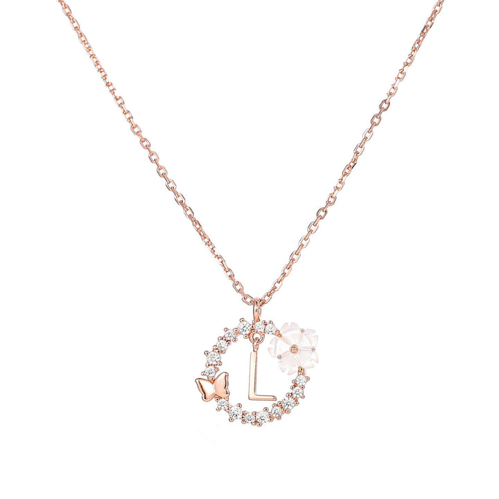 Letter Necklace, Sparkle Earrings Bundle