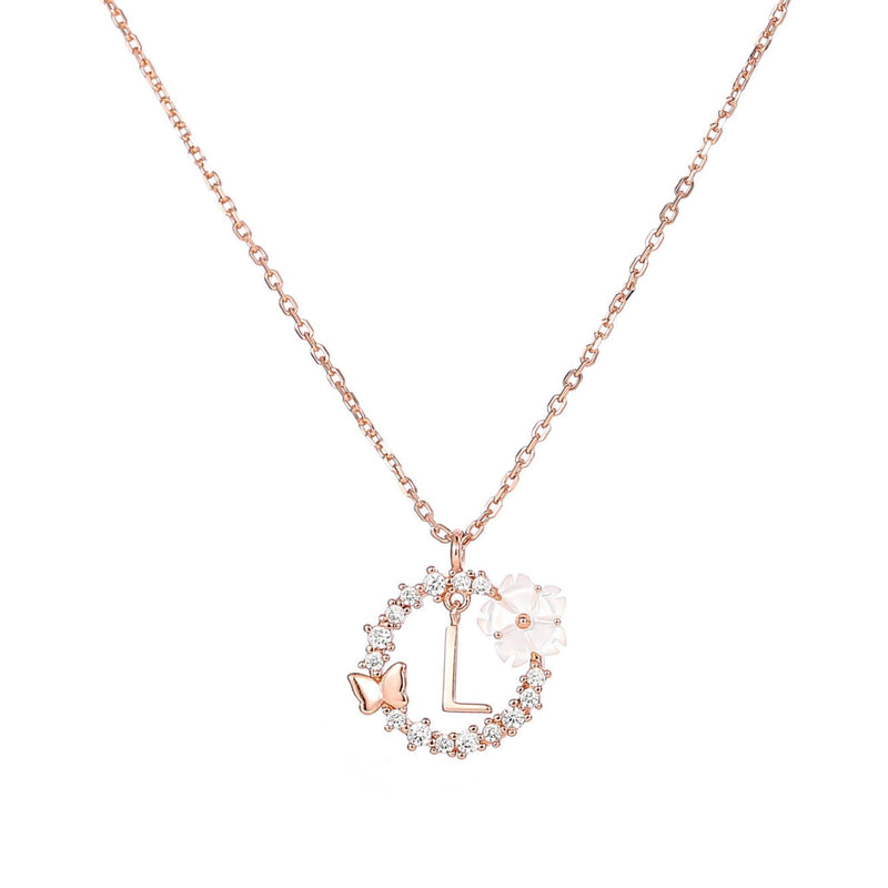 Letter Necklace, Sparkle Earrings Bundle