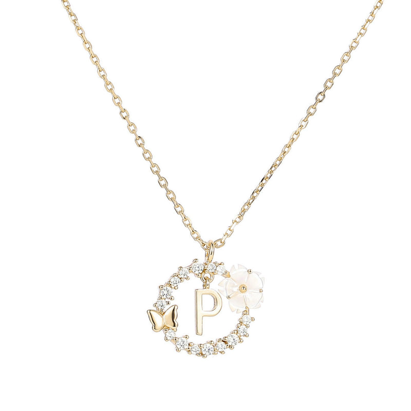 Letter Necklace Gold