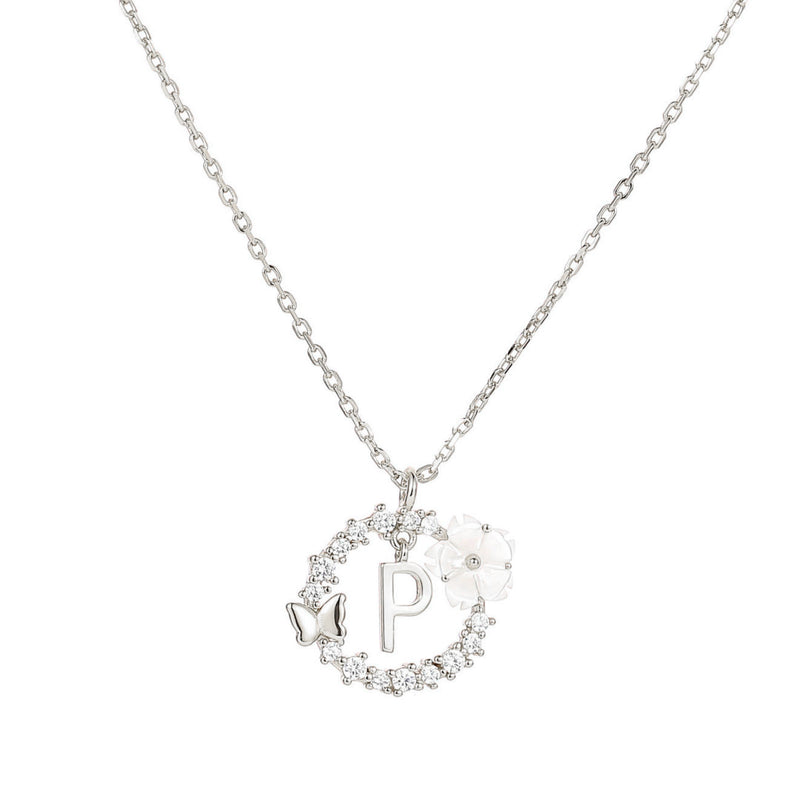 Letter Necklace Silver