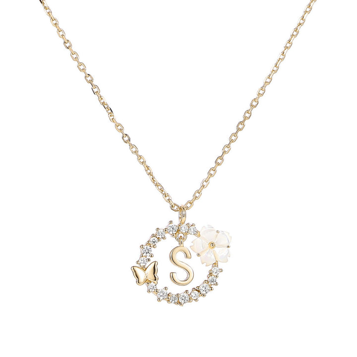 Letter Necklace Gold