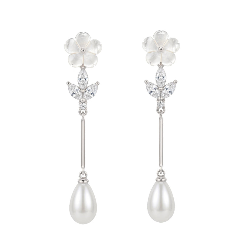 Clara Drop Earrings Silver