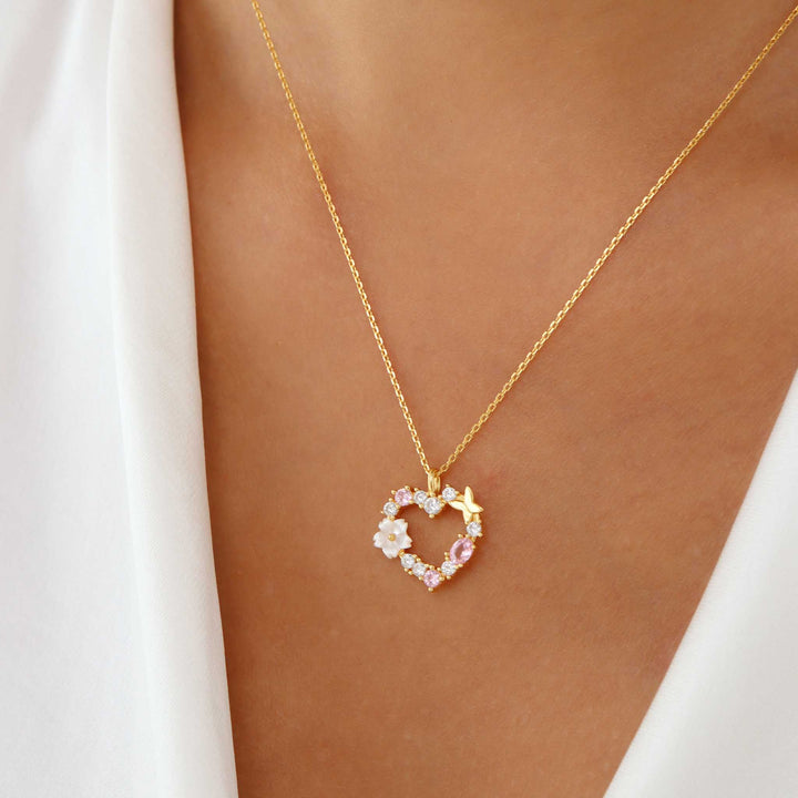 Heart Necklace Gold