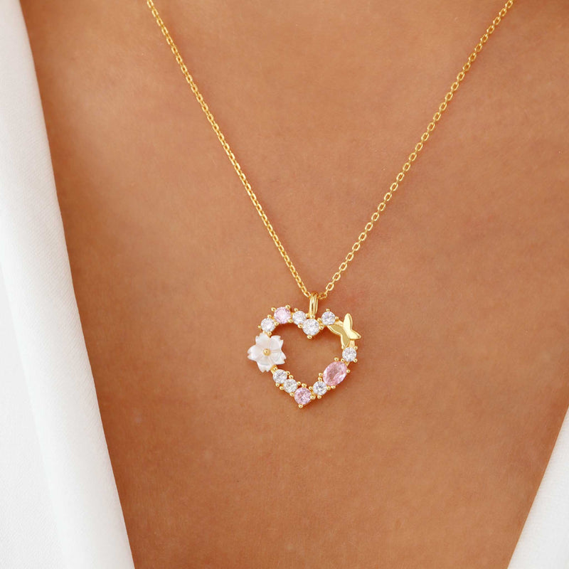 Heart Necklace Gold