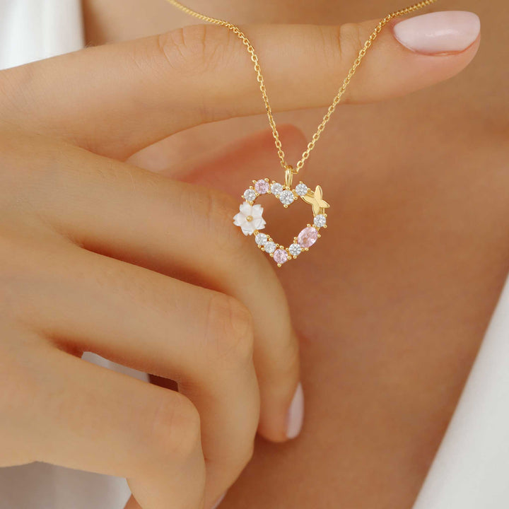 Heart Necklace Gold