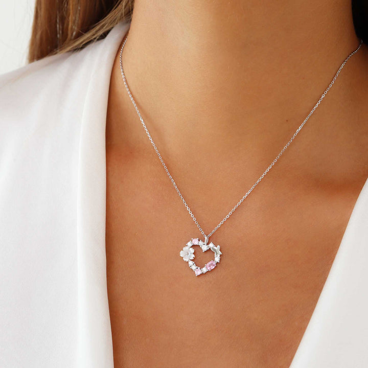 Heart Necklace Silver