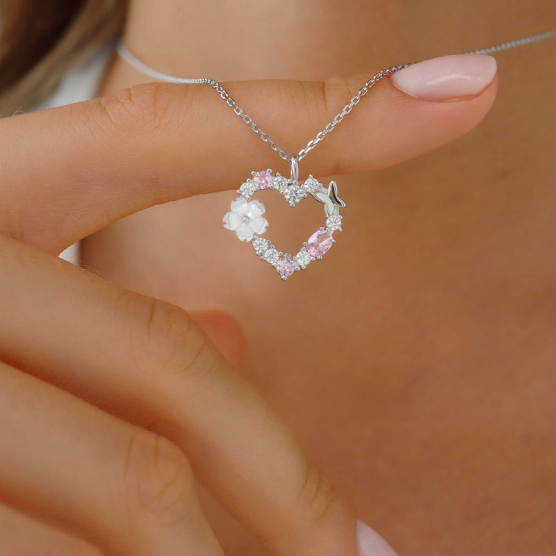 Heart Necklace Silver