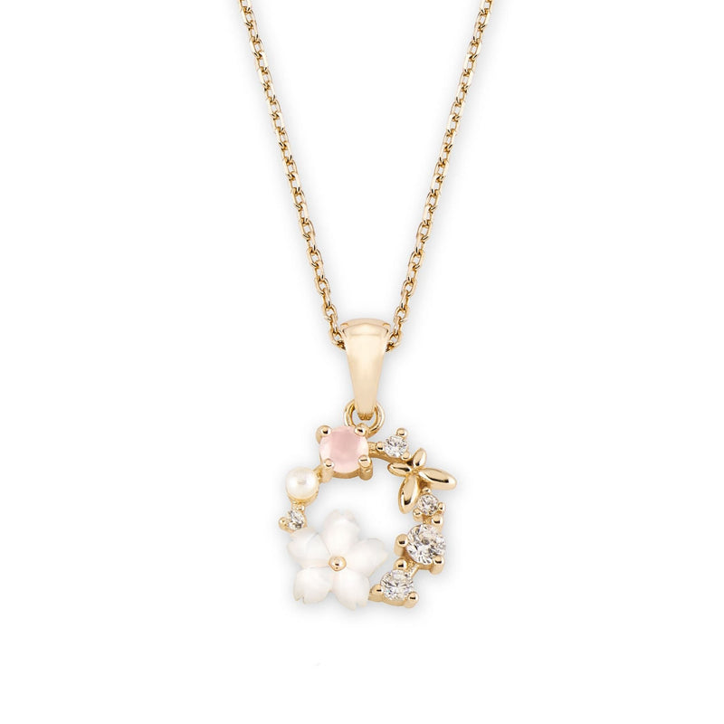 Spring Flower Necklace Gold