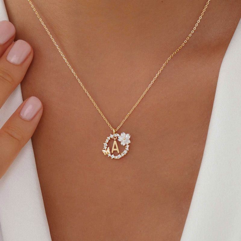 Letter Necklace Gold