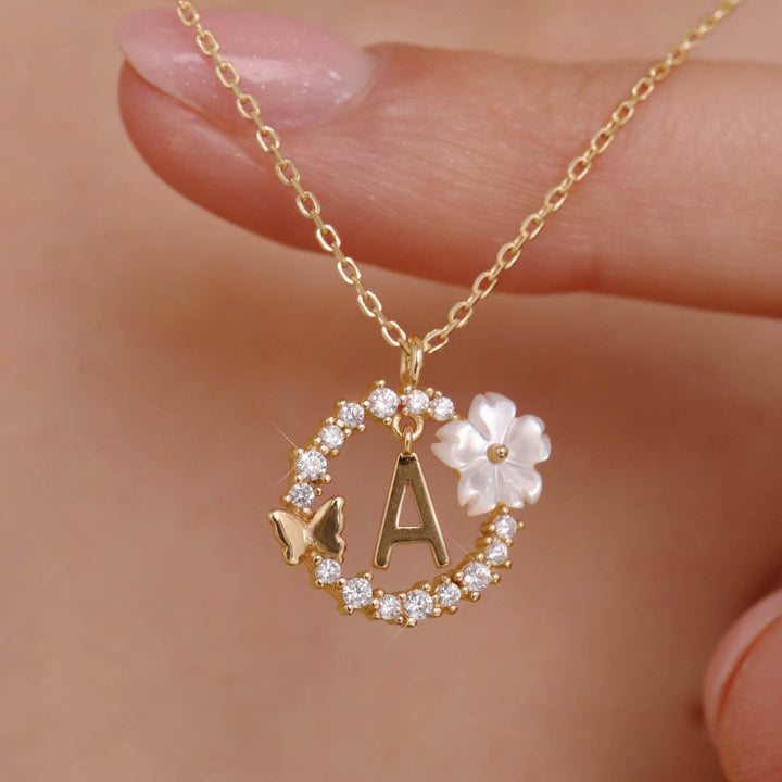 Letter Necklace Gold