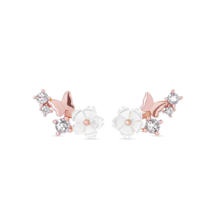 Rose Butterfly Earrings