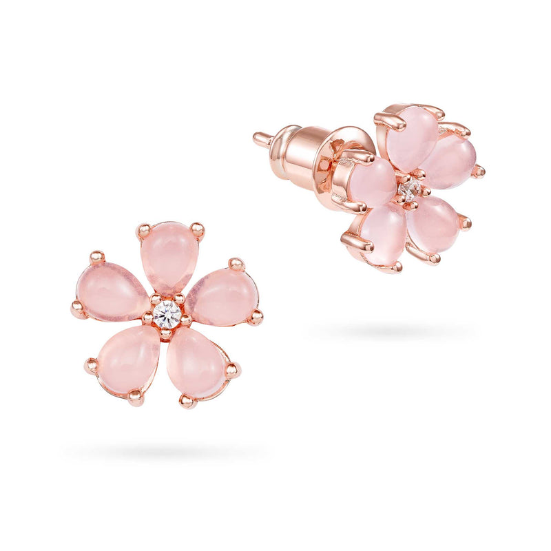 Peach Blossom Earrings Rose Gold