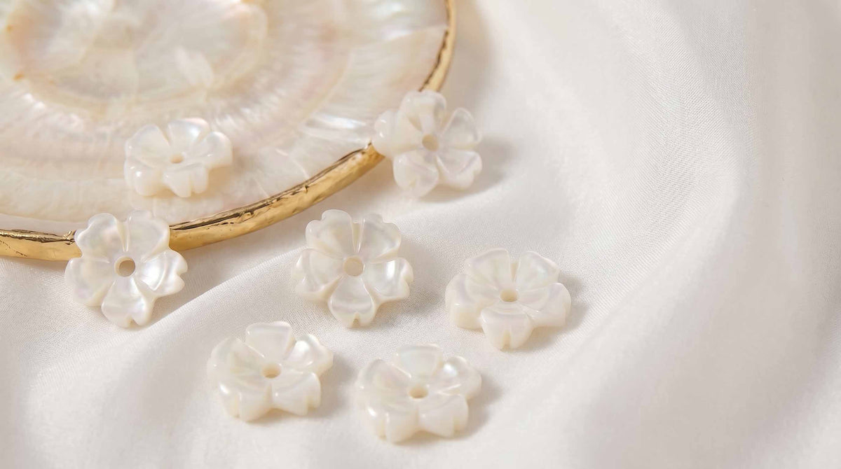 Hand-carved mother-of-pearl flowers