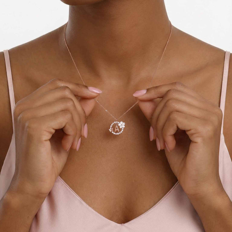 Rose Gold Letter Necklace