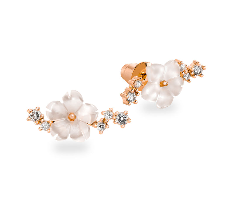 Rose Gold Sparkle Earrings