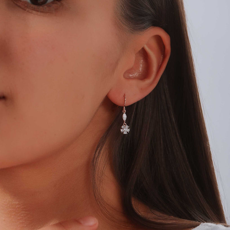 Crystal Earrings Rose Gold