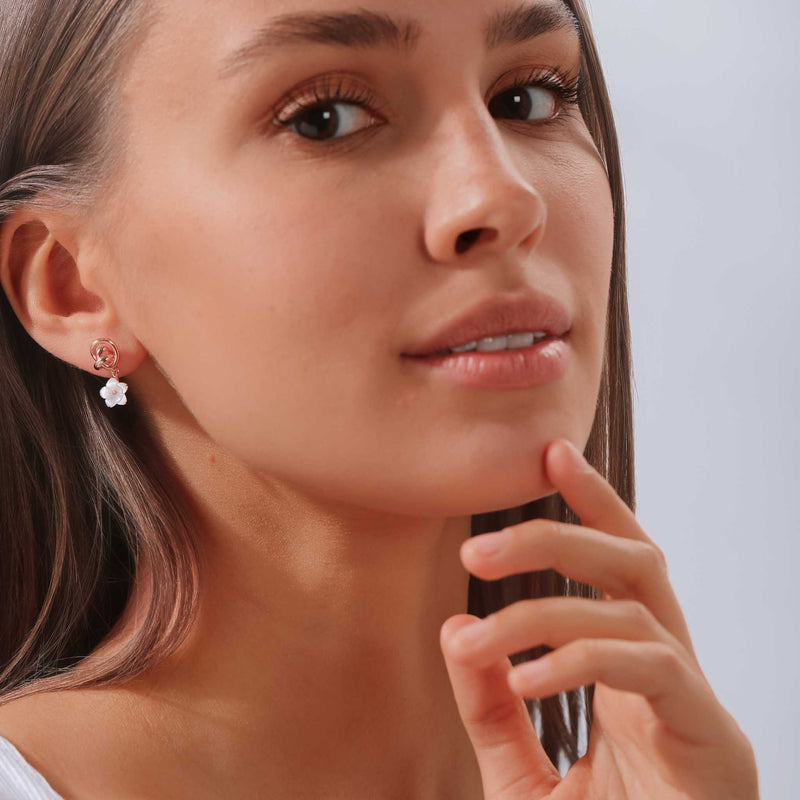 Knot Earrings Rose Gold