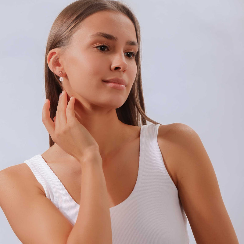 Knot Earrings Rose Gold