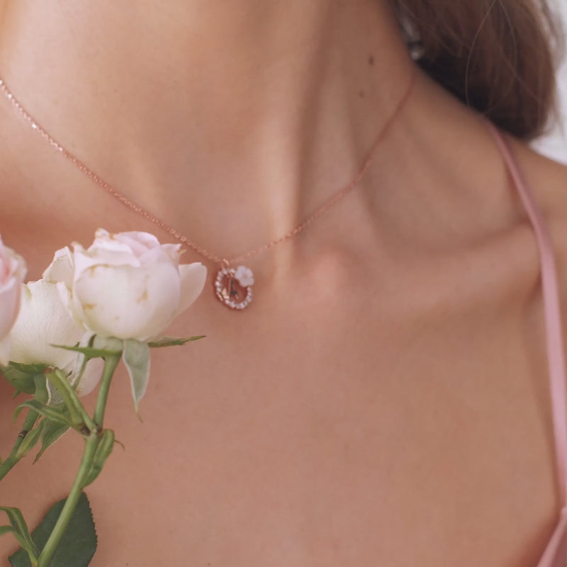 Letter Necklace, Flower Earrings and Bracelet Bundle