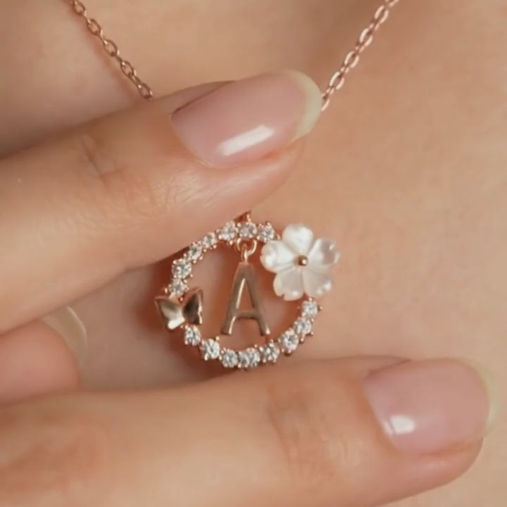 Rose Gold Letter Necklace