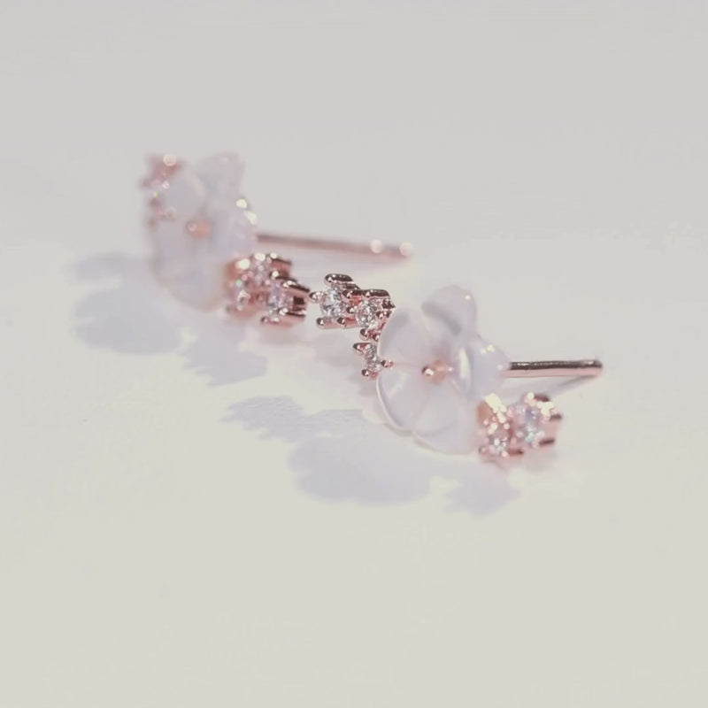 Rose Gold Sparkle Earrings
