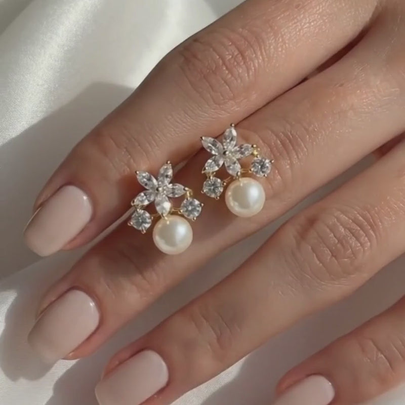 Fleur Earrings - Gold