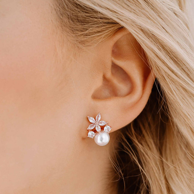 Fleur Earrings Rose Gold