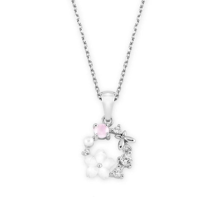 Spring Flower Necklace Silver