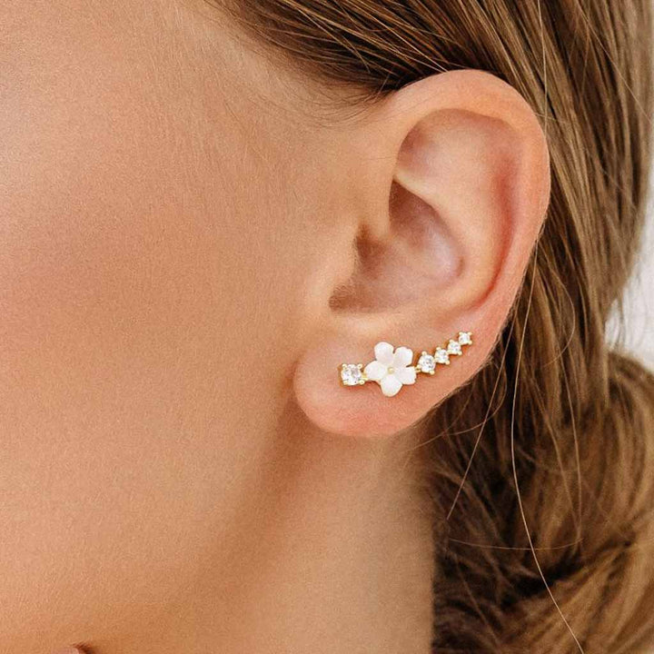 Lia Climber Earrings Gold