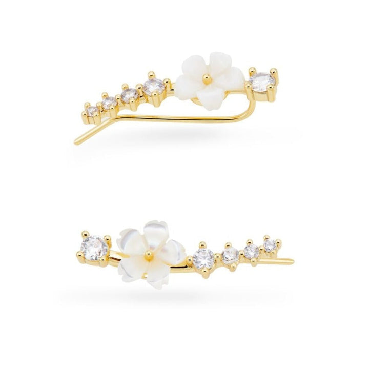 Lia Climber Earrings Gold